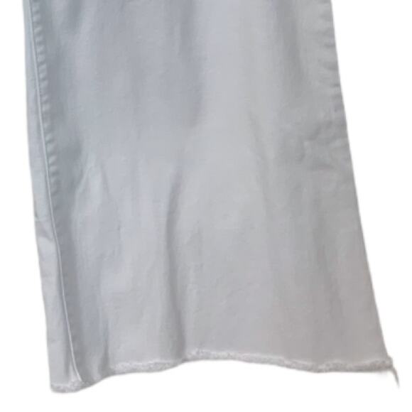 Eloquii Denim Women's High Rise White Raw Flare Crop Hem Jeans Size 26 Plus - Picture 5 of 7